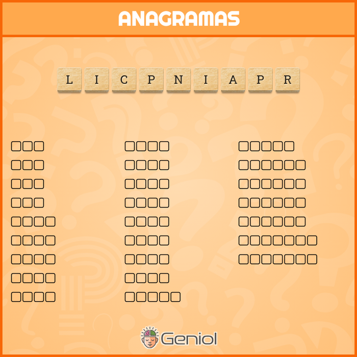 Anagramas - Geniol