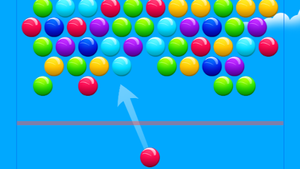 Clickers de jogos ou bolas de vidro coloridas espalhadas em uma iluminação  traseira de fundo branco