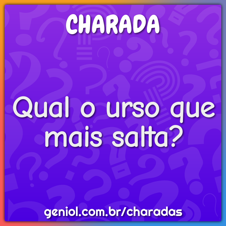 Qual é o carro preferido dos ursos? - Charada e Resposta - Geniol