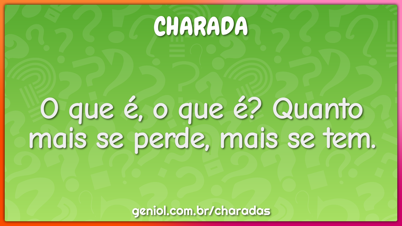O que é o que é ? #quiz #oqueeoquee #oqueeoqueé #charada #charadas #de